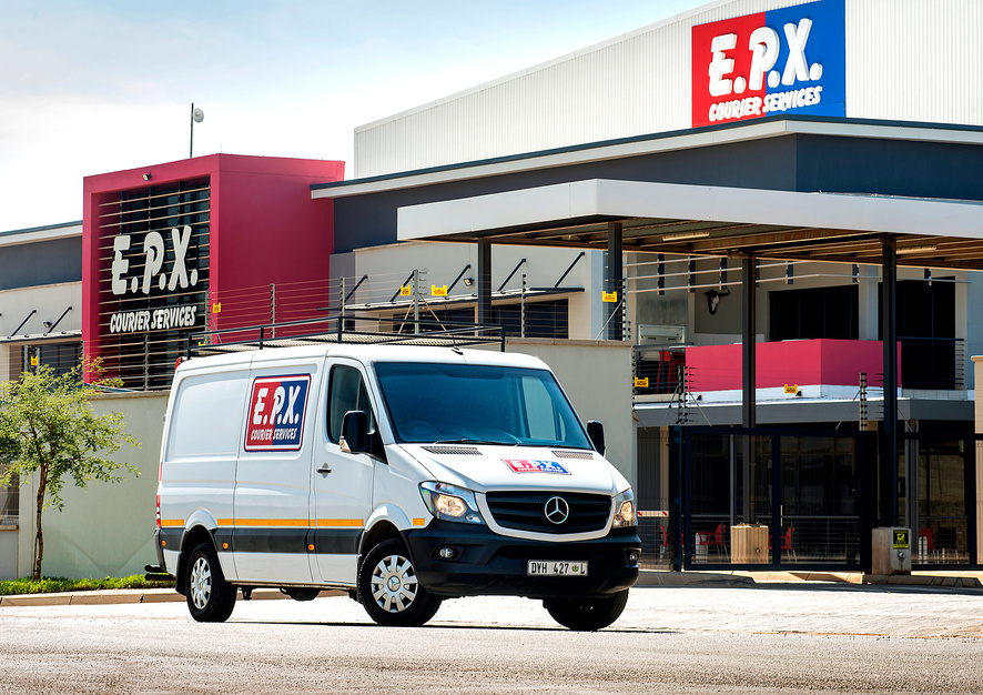 Photo of a logistics, courier company van, parked in front of their head office, with EPX branding.
NightOwl Media, Corporate Photography. Photographer based in Pretoria & Johannesburg, Gauteng, South Africa. Videographer, Marketing, Incentive.